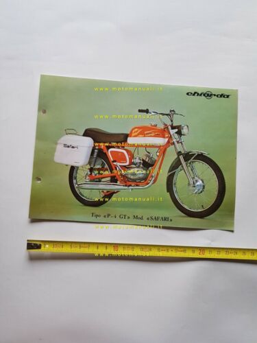 Chiorda 50 P4 GT Safari 1969 depliant ITALIANO originale brochure