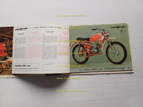 Chiorda produzione modelli ciclomotori biciclette 1969 depliant originale