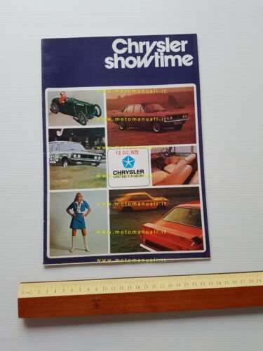 Chrysler produzione tutti marchi 1972 depliant originale inglese