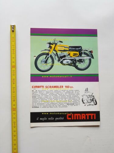 Cimatti 160 Scrambler 1969 depliant Italiano originale brochure