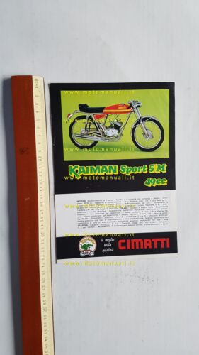 Cimatti 49 Kaiman Sport 5V depliant italiano originale