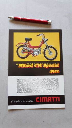 Cimatti 49 Milord 4M Special tubone anni '70 depliant originale …