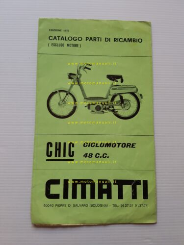 Cimatti 50 Chic 1970 catalogo ricambi TELAIO originale spare parts …