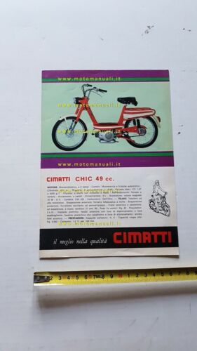 Cimatti 50 Chic depliant ciclomotore anni 70 originale brochure