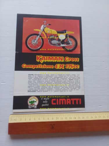 Cimatti Kaiman 175 Cross 1970 depliant italiano originale