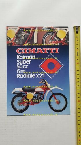 Cimatti Kaiman 50 Super 6m Radiale X21 1979 depliant Italiano …