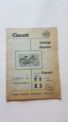 Cimatti motore 48 E2- E3 1962 catalogo ricambi originale