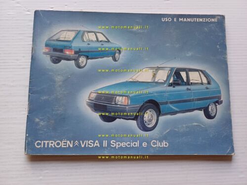 Citroen VISA II Special - Club 1982 manuale uso manutenzione …