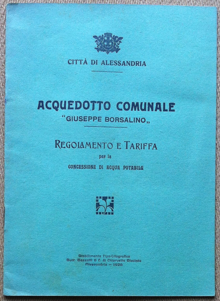 Città di Alessandria - Acquedotto Comunale - Regolamento e Tariffa …