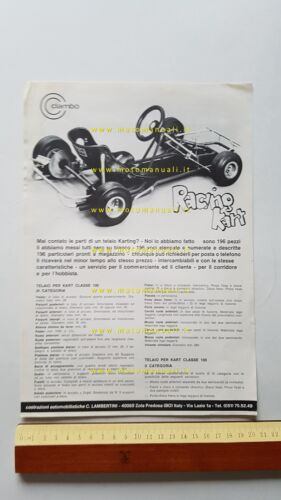 Clambo Kart Racing Kit 100 IIa-IIIa categoria depliant originale italiano