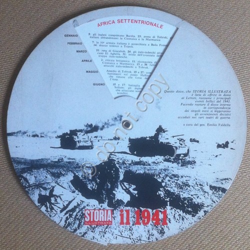 Collezionismo cartaceo - Disco con racconto degli eventi bellici del …