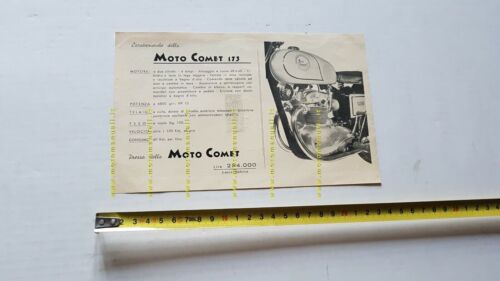 Comet 175 depliant originale moto anni 50 brochure