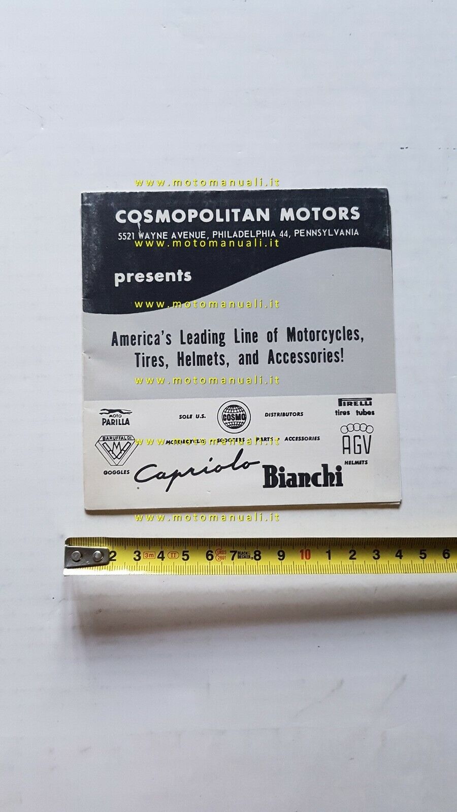 Cosmopolitan Motors USA depliant catalogo prodotti anni 60 originale brochure