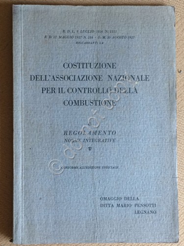 Costituzione Associazione Nazionale Controllo Combustione - Anni '20
