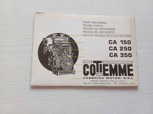 COTIEMME motori industriali CA 150 250 350 catalogo ricambi originale