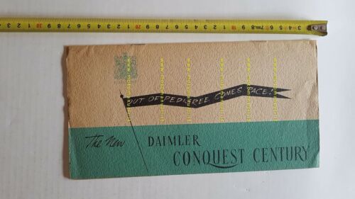 Daimler Conquest Century 1953 depliant originale ENGLISH auto brochure