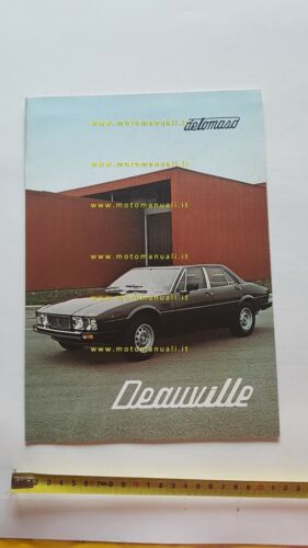 De Tomaso Deauville anni 70 depliant auto originale brochure