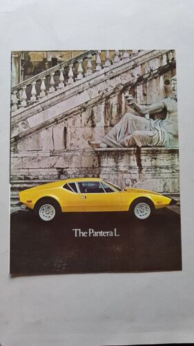 De Tomaso Pantera L 1973 depliant originale USA inglese brochure