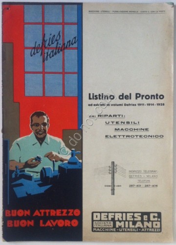 Defries e C Milano - Listino - Utensili - Macchine …