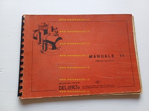 Dell'Orto Manuale 11 Officina Taratura Carburatori moto micromotori 1950-68