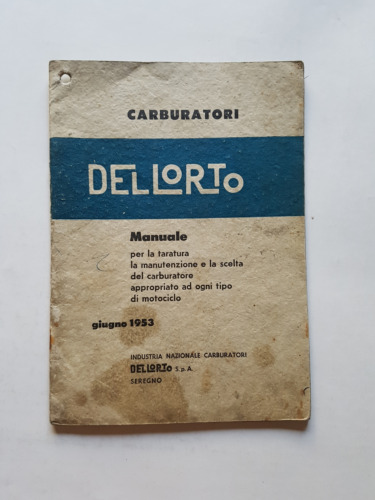 Dell'Orto Manuale Officina Taratura Carburatori moto micromotori 1933-53