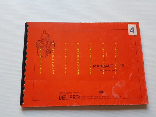 Dell'Orto Manuale Tecnico 13 1977-78 manuale officina originale workshop manual