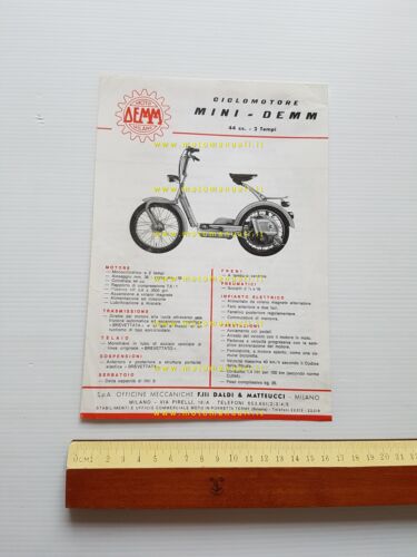 DEMM 44 Mini-Demm 1a serie 1967 depliant ITALIANO originale