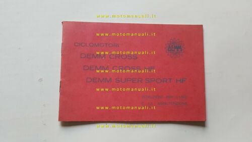 Demm 50 Cross-Cross HF-Supersport HF Manuale Uso originale Moped Owner's …