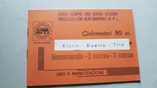 DEMM 50 Kicco-Duetto-Trio manuale uso originale italiano moto owner's manual