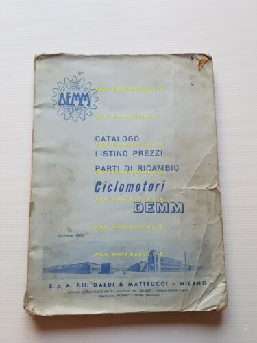 DEMM 50 Tutti Modelli 1965 catalogo ricambi originale spare parts …