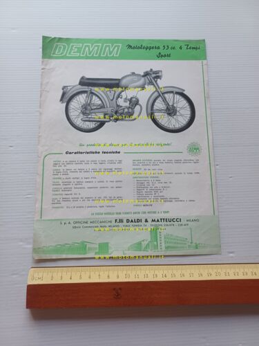 Demm 53 4T Sport - 2T Turismo 1961 depliant italiano …