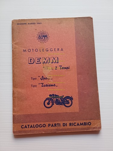 DEMM 75 Sport - Turismo 1963 catalogo ricambi originale spare …