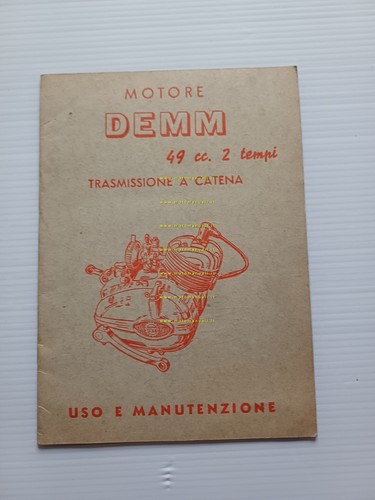 Demm motore 49 2-3 V 1966 manuale uso manutenzione originale …