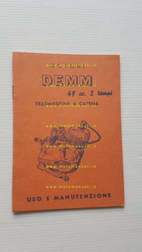 Demm motore 49 2-3 V 1971 manuale uso manutenzione libretto …