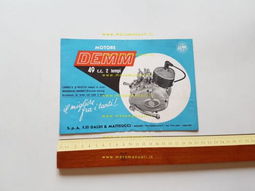 Demm motore 49 3V anni 60 depliant originale italiano