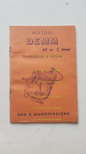 DEMM Motore 50 2-3 V 1967 manuale uso originale italiano …