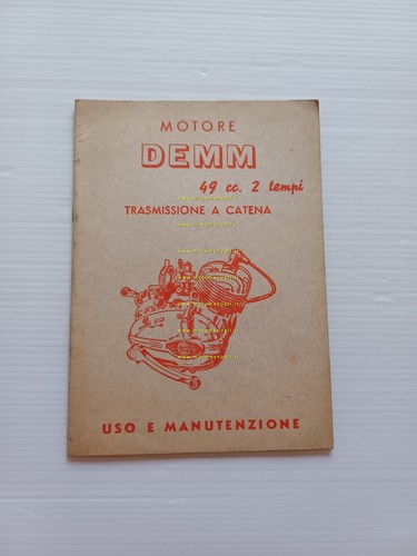 DEMM Motore 50 2-3V 1964 manuale uso originale italiano engine …
