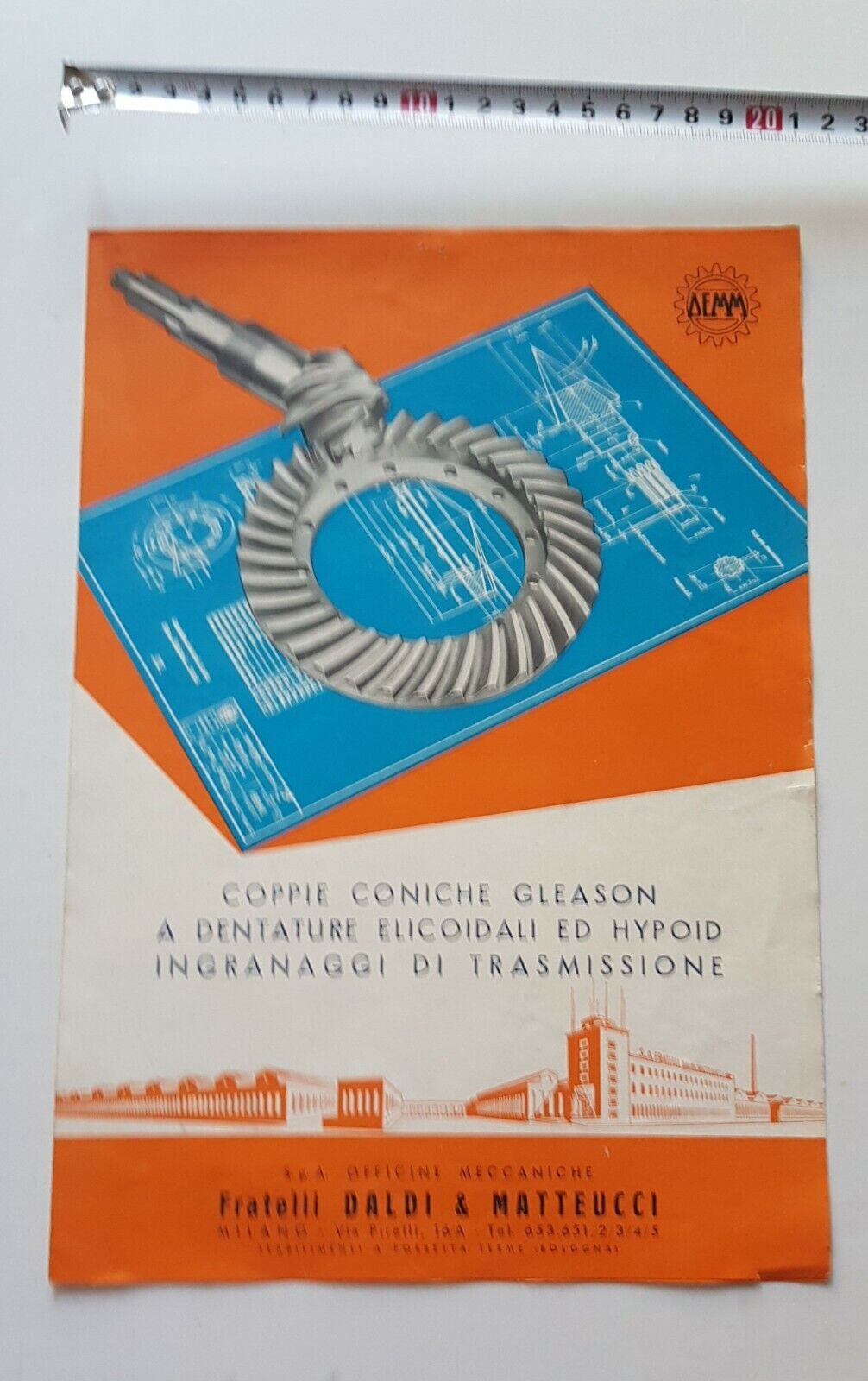 Demm produzione ingranaggi 1964 depliant originale no moto brochure
