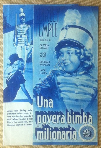 Depliant Film - Una Povera Bimba Milionaria - Shirley Temple …