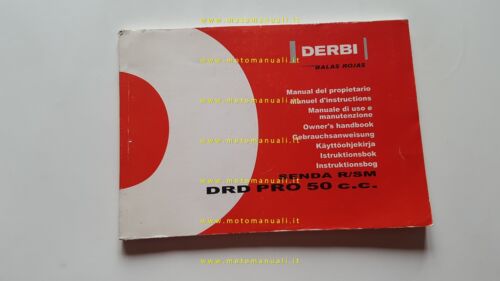 Derbi 50 Senda R-SM DRD Pro 50 2006 manuale uso …