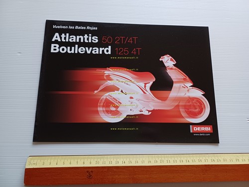 Derbi scooter 50 Atlantis - 125 Boulevard 2009 depliant originale