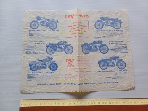 Devil modelli 125 - 160 produzione anni 50 depliant italiano …