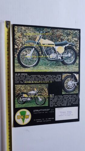 DKW 50-100-125-175 GS regolarità depliant Italiano originale brochure