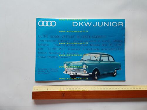 DKW Junior De Luxe 1961 depliant italiano originale