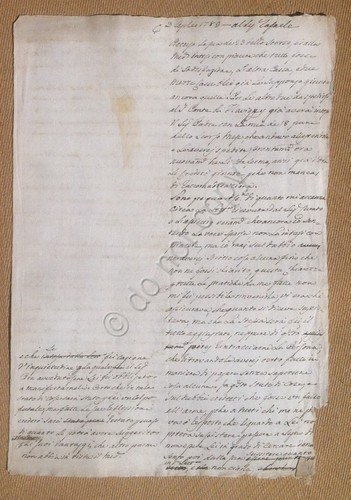 Documento antico - Manoscritto XVIII Secolo - 3 aprile 1789 …