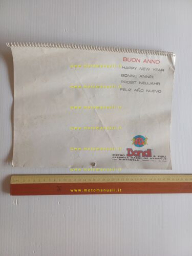 Dondi Macchine Agricole calendario 1968 italiano originale completo