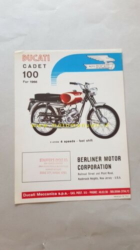 Ducati 100 Cadet 1966 depliant originale moto brochure