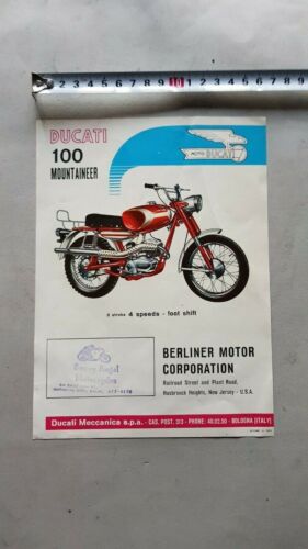 Ducati 100 Mountaineer 1965 depliant moto originale USA genuine brochure