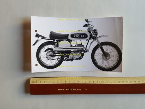 Ducati 100 Scrambler 1970 foto originale cartella stampa no depliant …