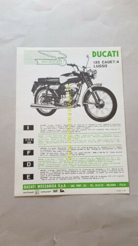 Ducati 125 Cadet/4 Lusso depliant originale moto brochure